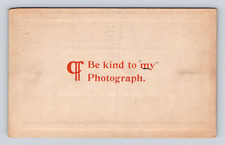 Antique Old Postcard BE KIND TO MY PHOTOGRAPH...OMAHA NEBRASKA NE 1908 cancel picture