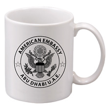 US American Embassy DOS Dept of State White 11 oz Mugs - All Embassies Available picture