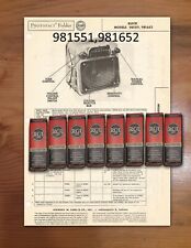 Vintage1954 -1955 Buick WB Radio #981551/ 981652 tube set plus FREE Photofacts picture
