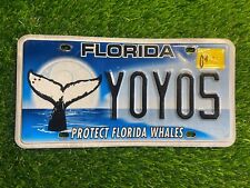 Florida Protect Florida Whales License Plate YOYOS Expired Jan 2012 picture