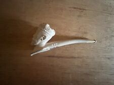 Carved King Crown Smoking Pipe Figural One Piece England Vintage Tobacco Estate picture