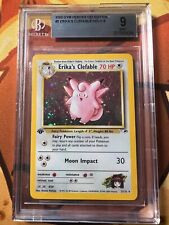 Pokemon WOTC gym heroes Erika's Clefable	Gym Heroes 1st ed BGS 9 picture
