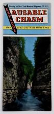 1950s Ausable Chasm Keeseville New York Vintage Travel Brochure Map History NY picture