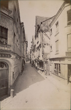 France, vitré, old houses, ca.1880, vintage albumen print vintage albumen picture