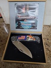 Remember The Heroes - September 11th 2001 - Collectible Folding Knife With Case picture