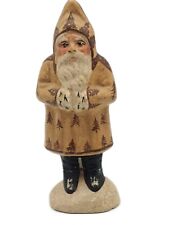 Vaillancourt Father Christmas with Three Red Deer on Coat Chalkware Figurine picture