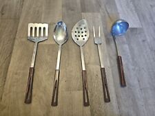 Set 5 Vtg STANHOME Stainless Steel Kitchen Utensils Slotted Spatula Spoon Fork picture