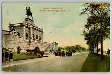 c1910s Gen Grant Monument American Civil War Lincoln Park Chicago IL Postcard 24 picture