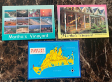 Vintage Martha's Vineyard Post Cards Scenic vistas Island map Gingerbread House picture