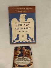 (2) 1940’s WW2 Military Insignia Pamphlet Lot picture