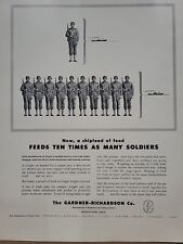 1942 The Gardner-Richardson Co. Fortune WW2 Print Ad Q3 U.S. ARMY Soldiers Ship picture