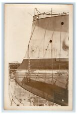 c1920's U.S.S. Pittsburgh Water Line RPPC Photo Unposted Vintage Postcard picture