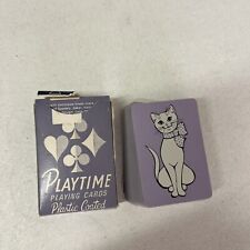 Vintage Miniature Playing Cards Tiny Deck With  Cat with BOW picture