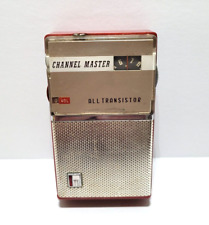 Vintage CHANNEL MASTER RED/GOLD 5 ALL Transistor Radio Shirt Pocket Style JAPAN picture