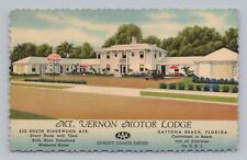 Postcard Mt. Vernon Motor Lodge Ridgewood Avenue Daytona Beach Florida picture