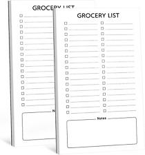 Grocery List Magnet Pad for Fridge, 2 Pack Magnetic Notepads for Refrigerator, M picture