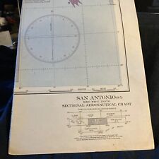 Vtg San Antonio 1945 Sectional Aeronautical Chart Map (O-5) Map Decor 45x24 picture