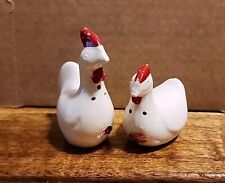 Vintage Japan Ceramic Chicken Salt and Pepper Shakers Enesco picture