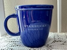 STARBUCKS Barista COBALT BLUE Coffee MUG Ceramic Cup 16 OZ 2001 Beautiful picture