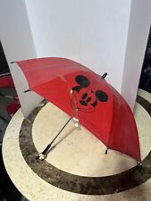 Vintage Early Kids Small Walt Disney Mickey Mouse Red Umbrella picture