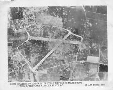 June 1944 D-Day Normandy WWII USAAF Official Photo Co Evreaux Fauville AF bombed picture