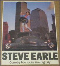 1986 Steve Earle in New York Rolling Stone Photo Clipping 4.5