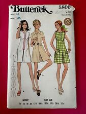 UNCUT 70’s Butterick 5800 Misses Dress & Pantdress Sewing Pattern 14 Vintage picture