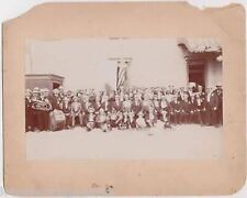 Early American Immigrant Marching Band Ethnic Antique Photo on Board picture