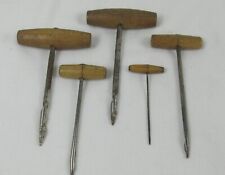 Antique Gimlet Collectible Lot 5 pieces Early Screw Starting Tool 1800's picture