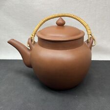 民国宜兴紫砂壶 亚强朱泥提梁茶虑莲子壶 Zhong Guo Yíxīng Chinese Purple Clay Zisha Teapot 1100cc Vtg picture