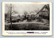 WWI Beuvraignes Cemetery Reversed Bottles Battlefield B&W Postcard picture
