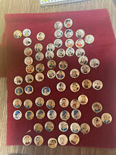A Collection of DOZENS of 1945-47 Vintage Kellogg's Cereal Pep Pins, Superman. picture