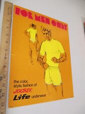 Jockey men's underwear 1960s boxer brief vintag clothing store display sign GOLD picture