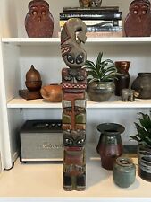 Antique Northwest Coast Salish Native Model Totem Pole picture
