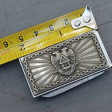 Masonic Money Clip with Knife & File 32nd Degree Florida Estate Mason's  picture
