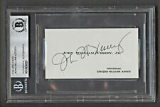 John William Vessey signed autograph auto General US Army Calling Card BAS Slab picture