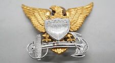 WWII 1/20 10K Gold & Sterling USCG Coast Guard Officer Hat Badge by Vanguard picture