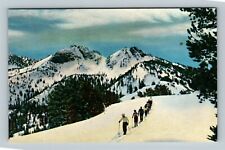 Anthony Lakes OR, Skiing Party, Oregon Vintage Postcard picture