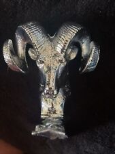 NOS Vintage Dodge Ram Hood Ornament Chrome Horns Ram charger Head metal chrome picture
