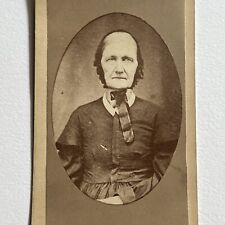Antique CDV Photograph Lovely Mature Woman Quaker Bonnet picture