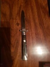 Falcon Handmade Stiletto Style folding knife Italy Horn Handle Rare LQQK picture