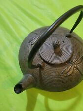 Vintage Japanese cast iron Dragonfly  teapot picture