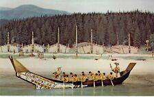 1972 Northwest Coast Haida Indian Village Rochester Museum NY Mint postcard A36 picture