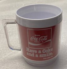 VTG 70s Enjoy COCA COLA “Have A Coke And A Smile” INSULATED COFFEE MUG CUP EAGLE picture