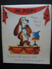 1962 vintage greeting card Norcross FATHER'S DAY Dog Makes Speech, Dog w/ Pipe picture