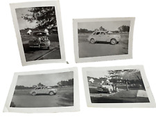 Antique Automobile Photos Lot of 4 Male Driving Woman Standing Cars picture
