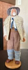 Vintage Terra Cotta French Santon Figure- Man with a Hat and Sherpa Vest Signed picture