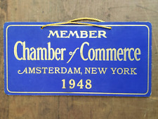 Vintage 1948 Amsterdam NY Area Chamber of Commerce Advertising Display Sign 8