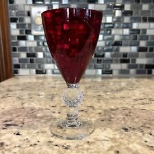 Morgantown Ruby red golf ball Water Glass Hand Crafted USA - 6 5/8