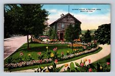 Dayton OH-Ohio, Oldest House In Dayton, Log Cabin, Vintage c1947 Postcard picture